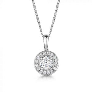 diamond necklace with helo